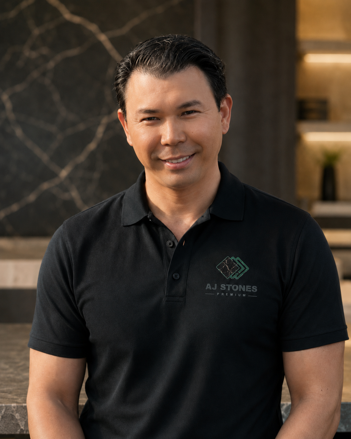 Daniel Tran, zagerij en afwerking bij AJ Stones
